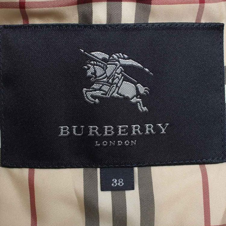Pre Owned Burberry London Pink Cotton Trench Coat S