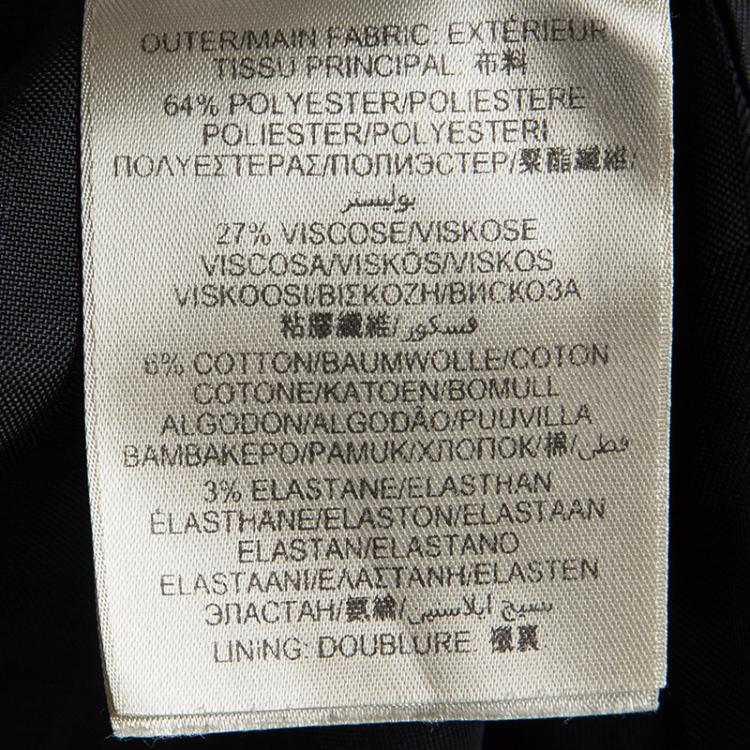 Pre Owned Burberry Black Notched Collar Tailored Blazer XS