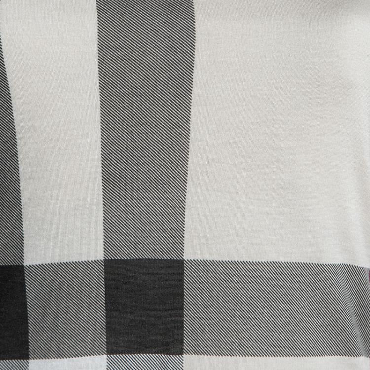 Pre Owned Burberry Beige Novacheck Short Sleeve Top L