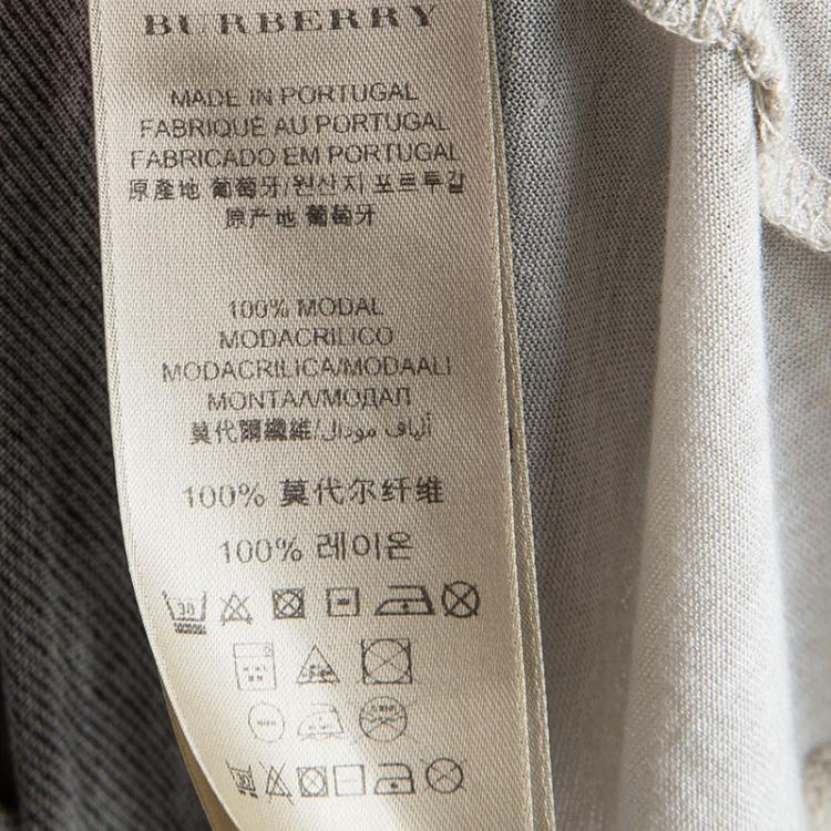 Pre Owned Burberry Beige Novacheck Short Sleeve Top L