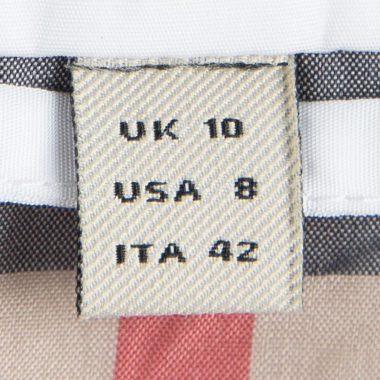 Pre Owned Burberry London White Zip Front Gathered Sleeve Nylon Jacket M