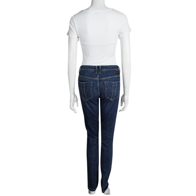 Pre Owned Burberry Brit Indigo Slim Fit Kensington Jeans L