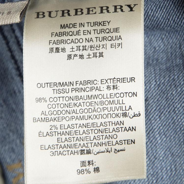 Pre Owned Burberry Brit Indigo Slim Fit Kensington Jeans L