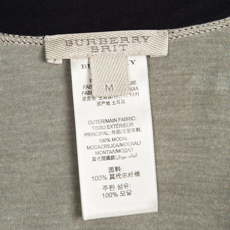 مملوكة مسبقًا Burberry Brit Black Knit Draped Open Front Cardigan M