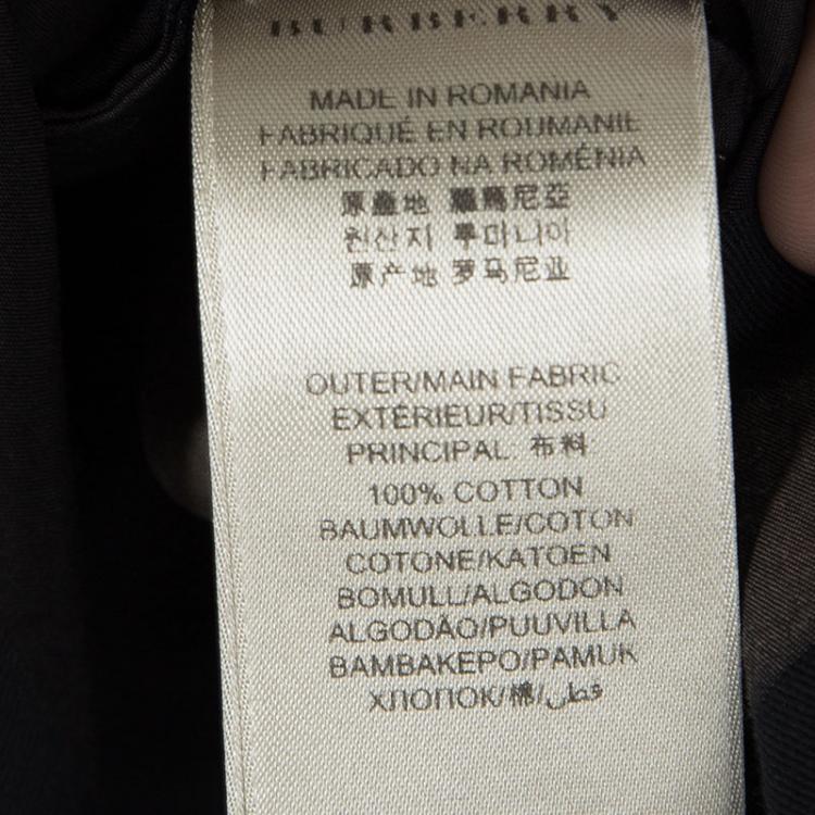 Pre Owned Burberry London Brown Checked Cotton Long Sleeve Button Front Shirt M