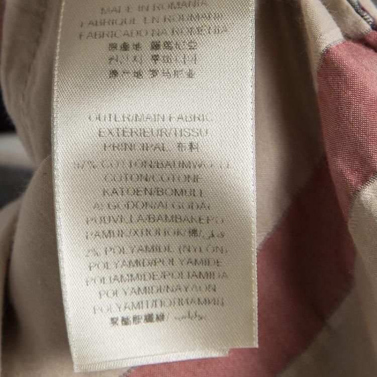 Pre Owned Burberry Brit Beige Nova Check Cotton Long Sleeve Button Front Shirt S
