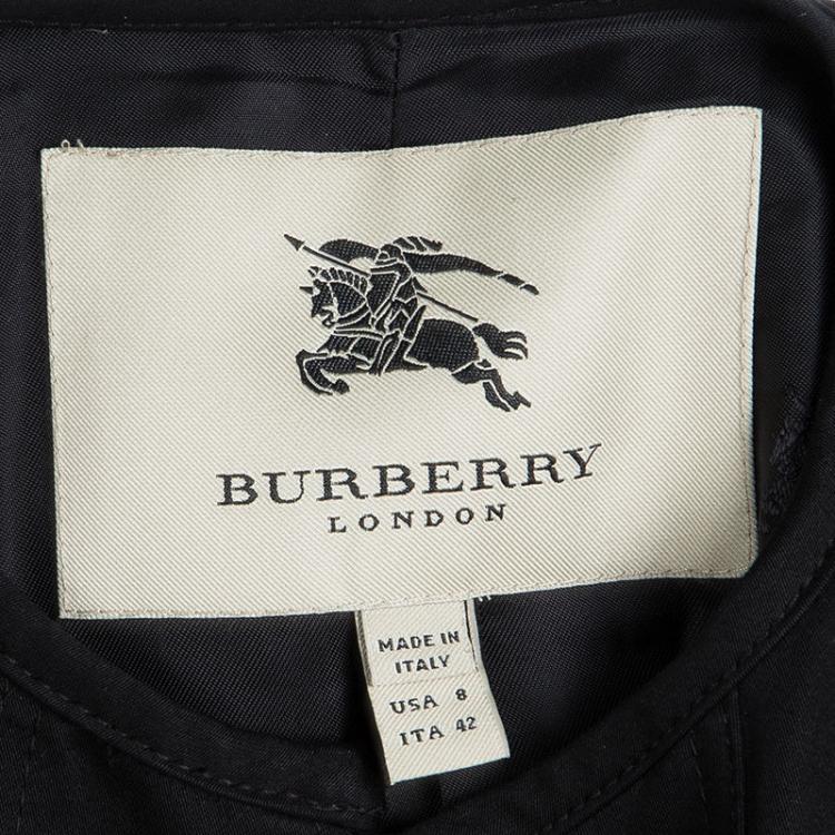Pre Owned Burberry London Black Cotton Zip Front Jacket M