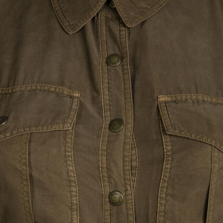 Pre Owned Burberry Brit Brown Belted Shirt Dress S