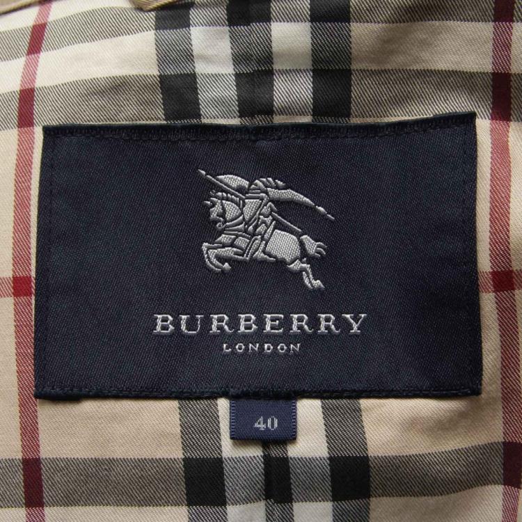 Pre Owned Burberry Beige Short Trench Coat S