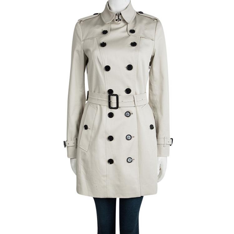 Burberry London Beige Double Breasted Belted Trench Coat M Burberry | TLC