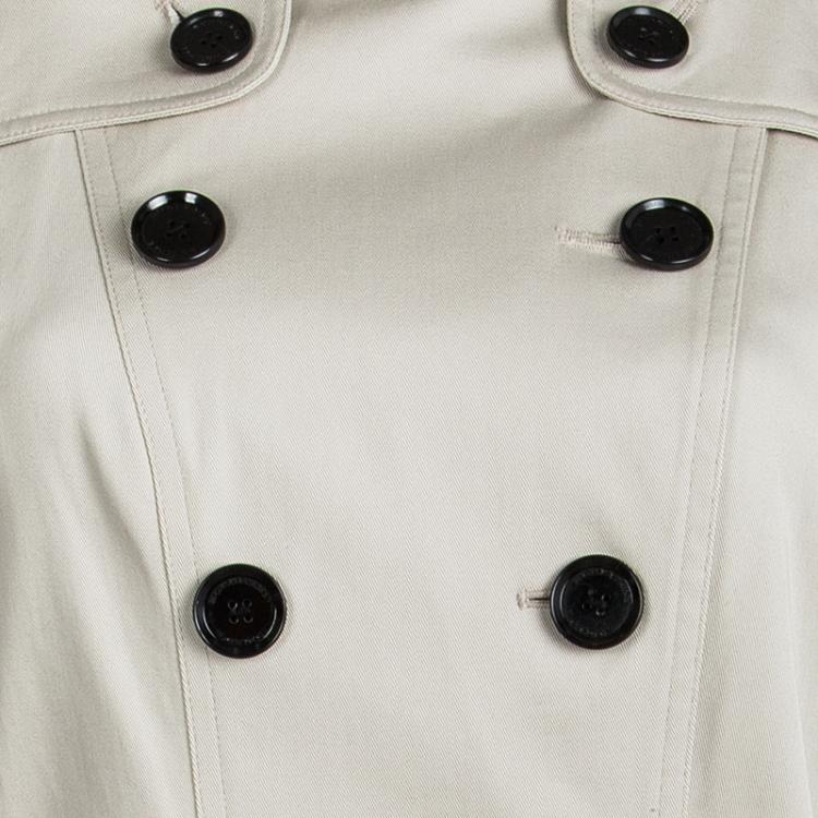 مملوكة مسبقًا Burberry London Beige Double Breasted Belted Trench Coat M