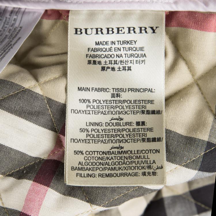 Pre Owned Burberry Light Pink Diamond Quilted Button Front Jacket XS