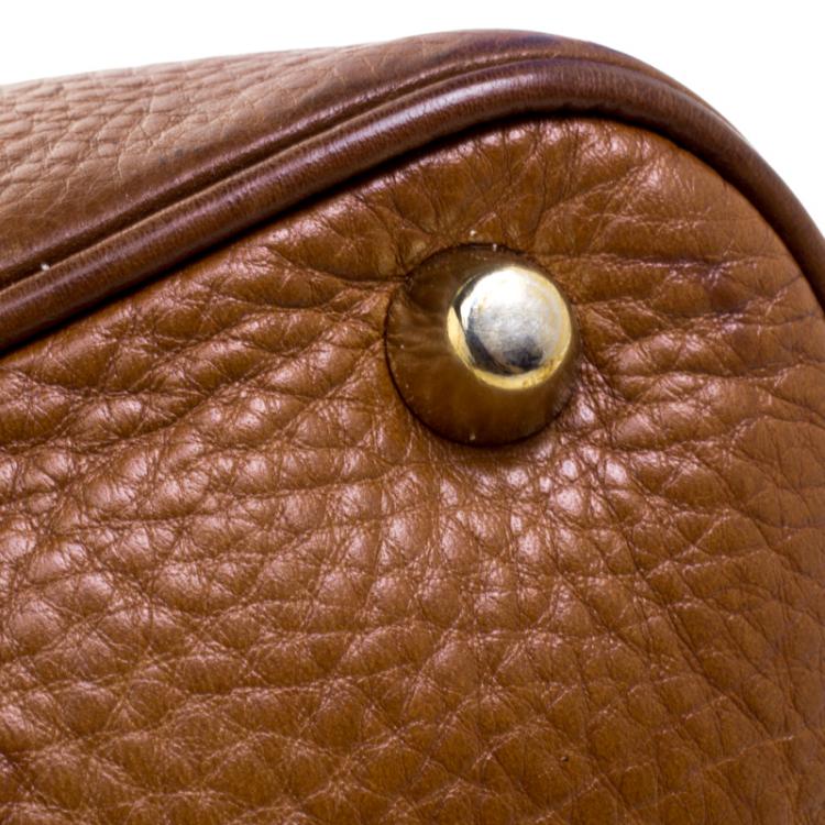 Pre Owned Burberry Brown Quilted House Check Fabric Tote