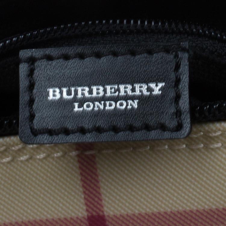 Pre Owned Burberry Beige Canvas Nova Check Barrel Bag