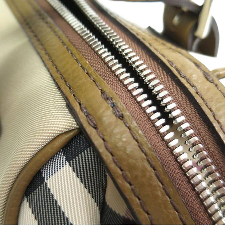 Pre Owned Burberry Supernova Check Coated Canvas and Fabric Orchard Bowling Boston