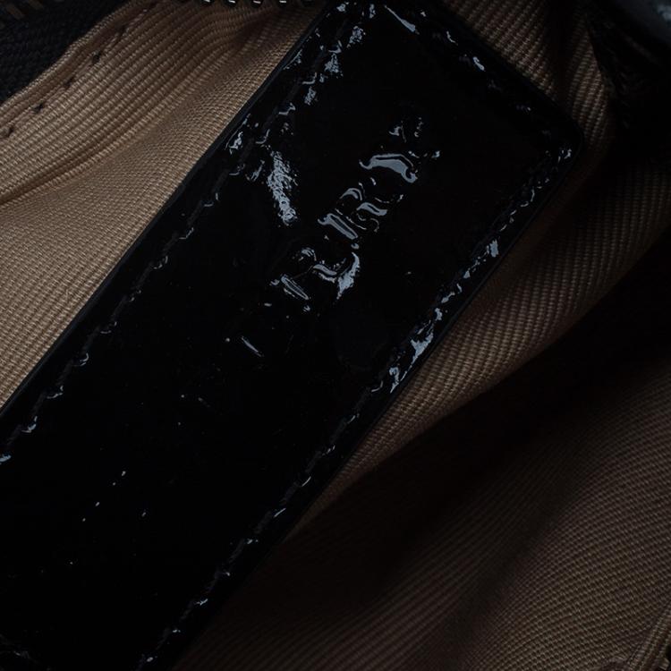 Pre Owned Burberry Black/Beige Nova Check Coated Canvas Mini Pochette Bag