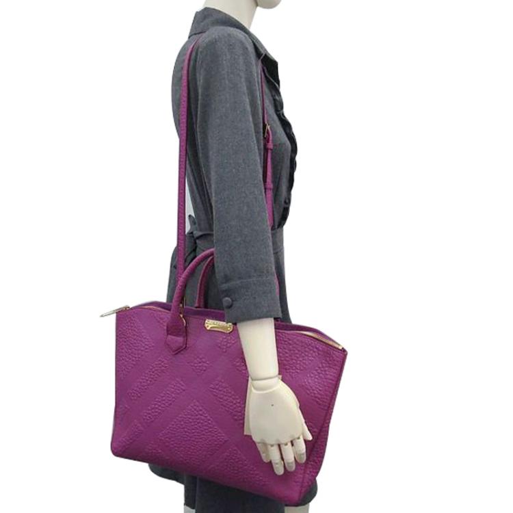 Burberry tote cheap bag purple