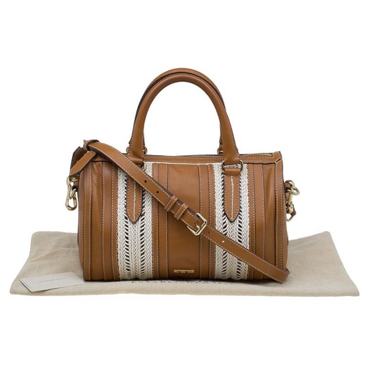 Pre Owned Burberry Brown Leather Rope Alchester Bowling Bag