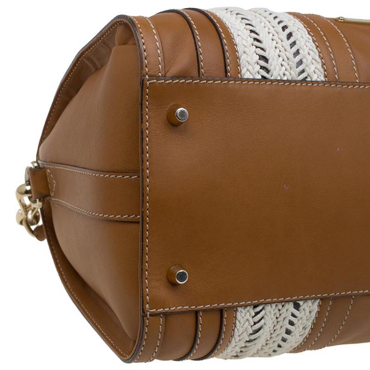 Pre Owned Burberry Brown Leather Rope Alchester Bowling Bag