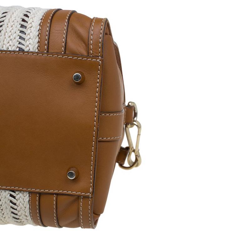 Pre Owned Burberry Brown Leather Rope Alchester Bowling Bag