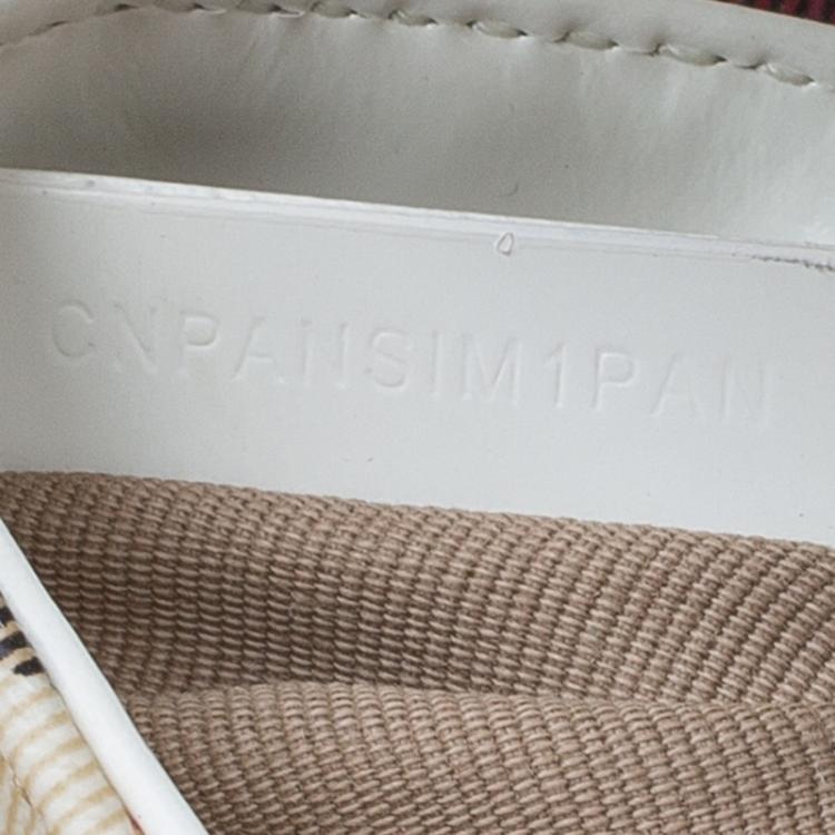 Pre Owned Burberry Beige/White Nova Check Canvas and Leather Clutch
