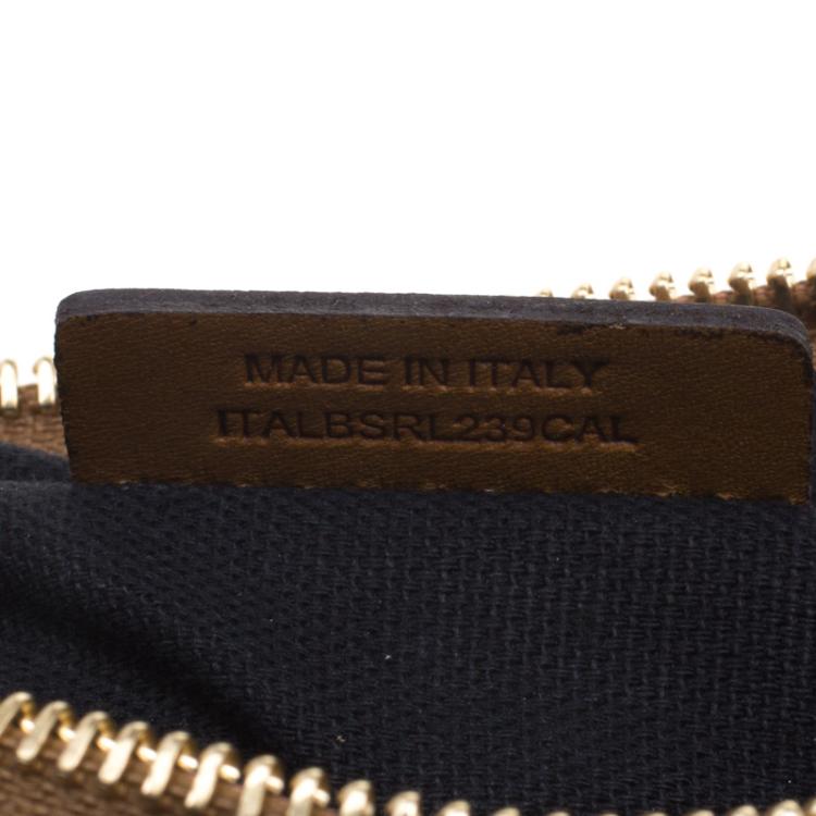 Pre Owned Burberry Beige/Brown House Check Fabric Wristlet Clutch