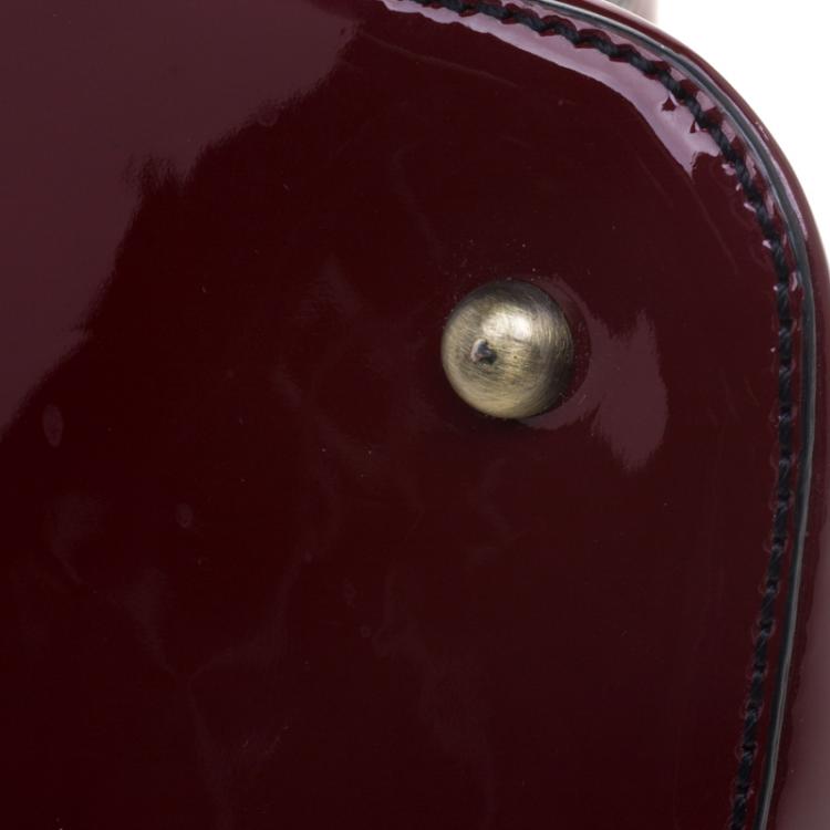 Pre Owned Burberry Burgundy House Check PVC Satchel