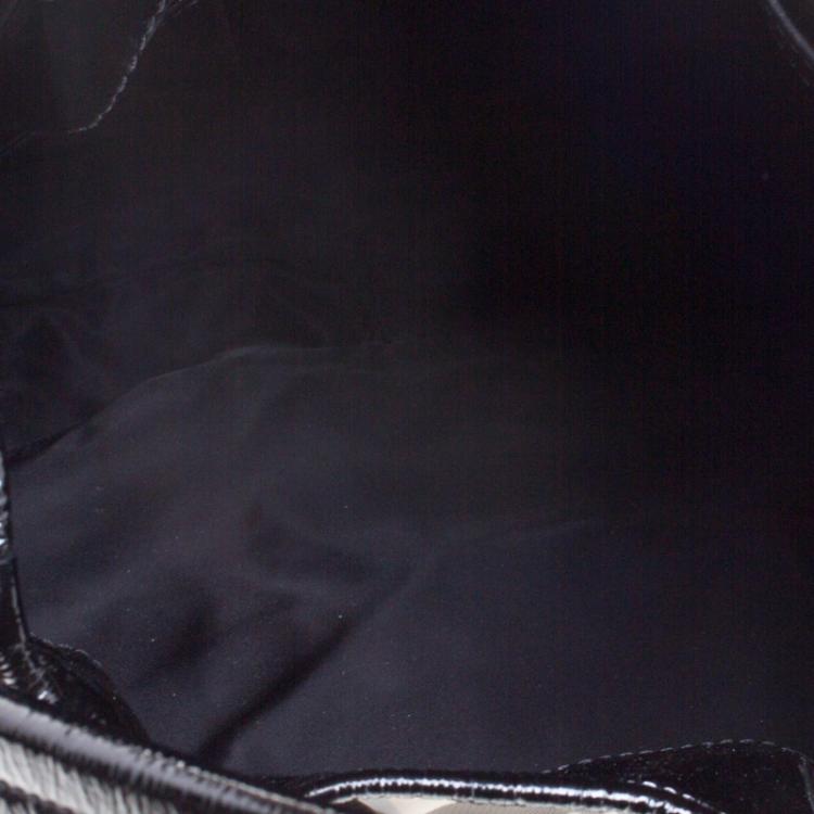 Pre Owned Burberry Black Beat Check Nylon Hobo