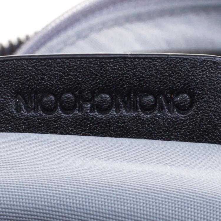 Pre Owned Burberry Black Beat Check Nylon Drawstring Tote