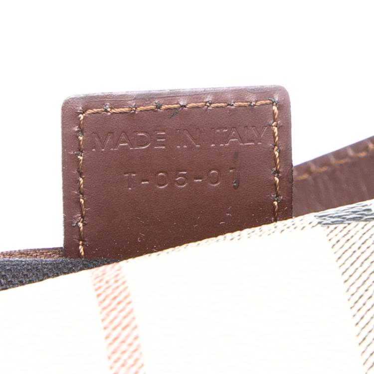 Pre Owned Burberry Brown Haymarket Check PVC Pochette