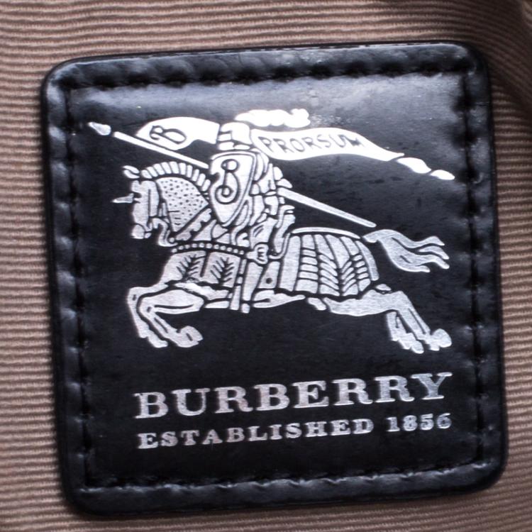 Pre Owned Burberry Black Nova Check PVC Tote