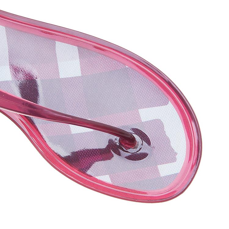Pre Owned Burberry Burgundy Jelly Thong Sandals Size 38