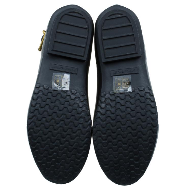 Pre Owned Burberry Black NovaCheck Detail Belted Rain Boots Size 38