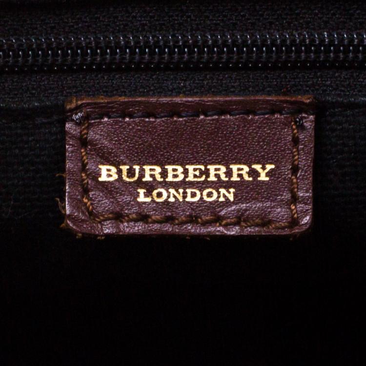 Pre Owned Burberry Beige/Brown Haymarket Check Backpack