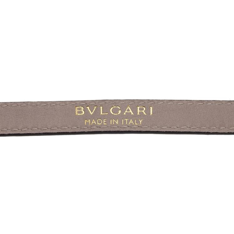 Pre Owned Bvlgari Serpenti Green Karung Leather Bracelet