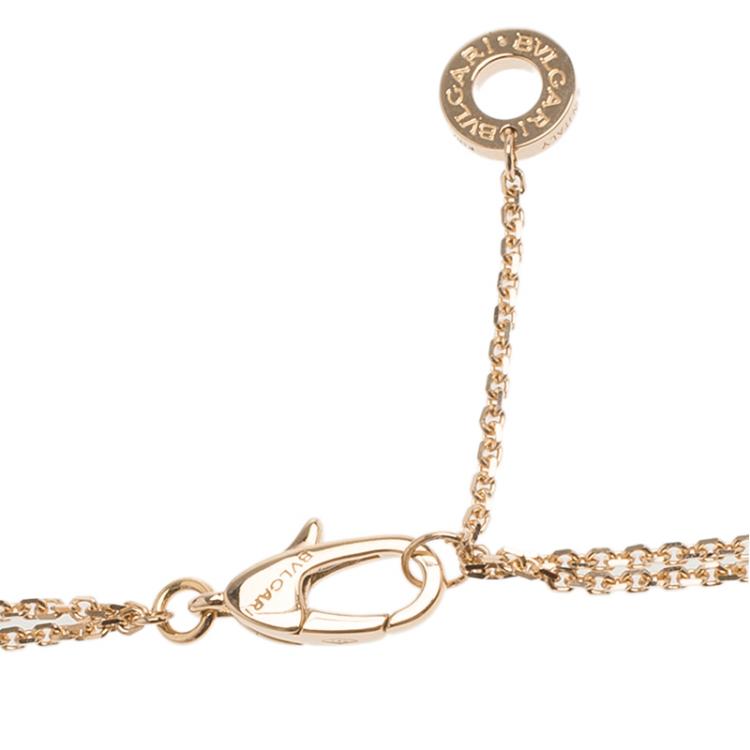 Pre Owned Bvlgari Divas' Dream Onyx Rose Gold Bracelet 