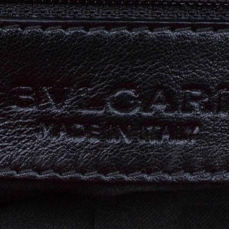 Pre Owned Bvlgari Red Satin Monete Clutch
