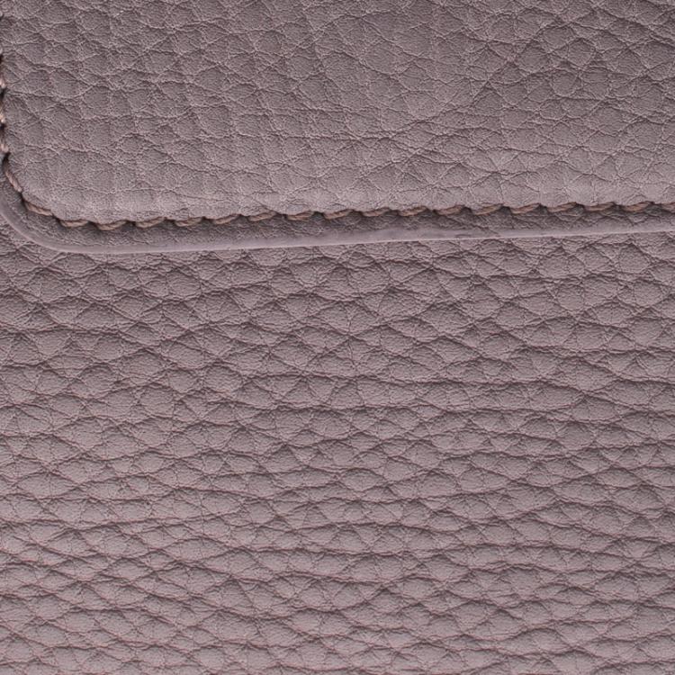 Pre Owned Bvlgari Lilac Leather Continental Wallet