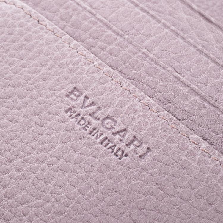 Pre Owned Bvlgari Lilac Leather Continental Wallet