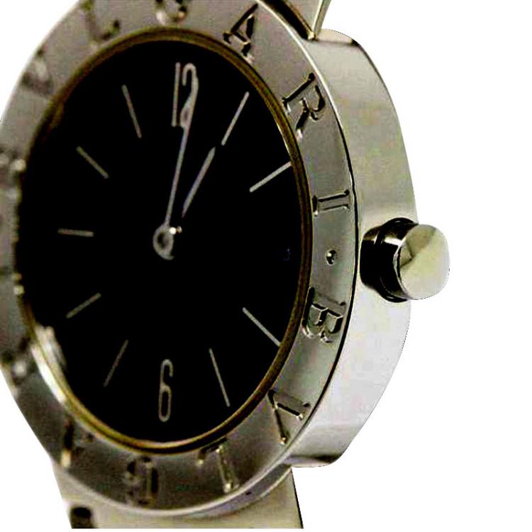 Pre Owned Bvlgari Black Stainless Steel Bvlgari-Bvlgari Women's Wristwatch 26MM