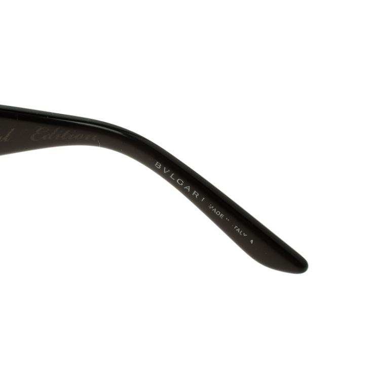 Pre Owned Bvlgari Brown 6063 B Special Edition Sunglasses