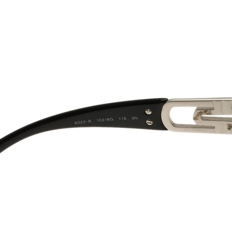 Pre Owned Bvlgari Black 6023B Strass Edge Shield Sunglasses