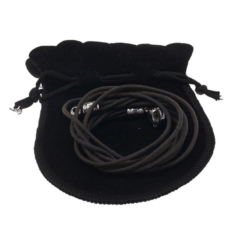 Pre Owned Bvlgari Brown Leather Cord Necklace