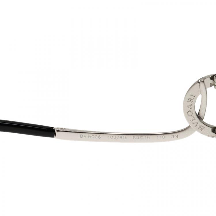Pre Owned Bvlgari Silver BV 6026 102/8G Sunglasses