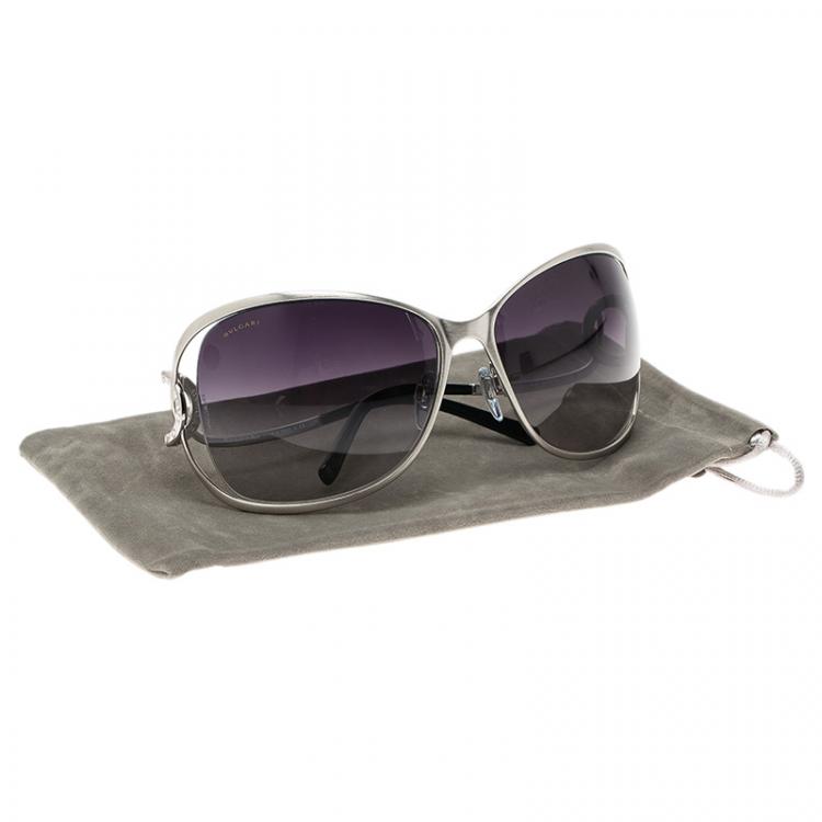 Pre Owned Bvlgari Silver BV 6026 102/8G Sunglasses