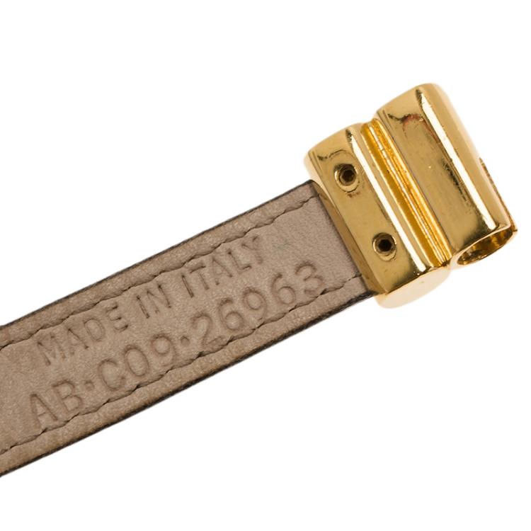 Pre Owned Bvlgari Calfskin Leather Double Coiled Black Bracelet