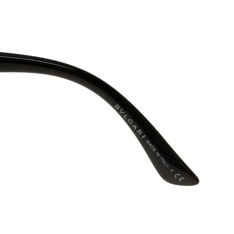 Pre Owned Bvlgari Black Limited Edition Crystal Embellished Sunglasses