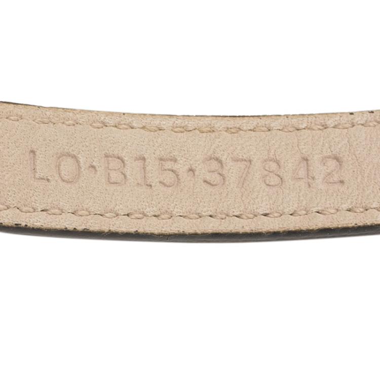 Pre Owned Bvlgari Bvlgari Black Embossed Leather Rose Gold Plated Double - Coiled Bracelet 17cm