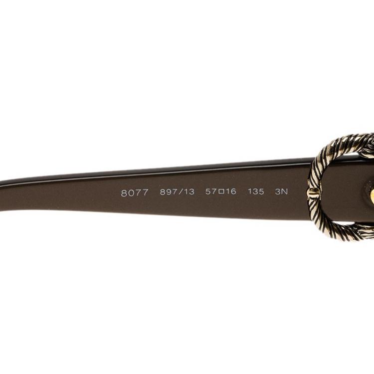 Pre Owned Bvlgari Brown Butterfly 8077 Sunglasses 