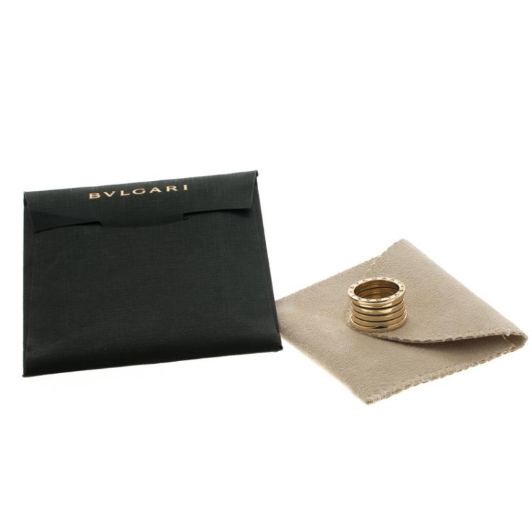 Pre Owned Bvlgari B.Zero1 4 Band 18K Yellow Gold Band Ring Size 54